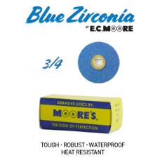 Moores Blue Zirconia Sanding Discs 3/4"  50/Bx  ***PLEASE SEE NOTE BELOW REGARDING AVAILABILITY***